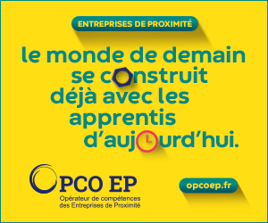 Bannière publicitaire OPCO EP en 300 par 250
